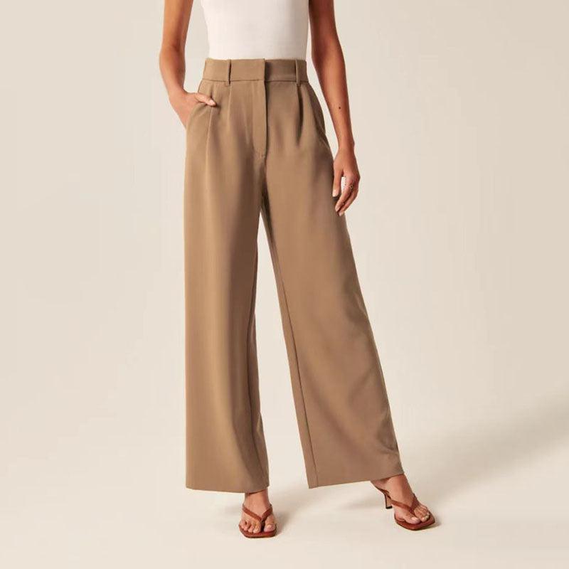 Stylowe spodnie damskie z szerokimi nogawkami zapewniające elegancki wygląd