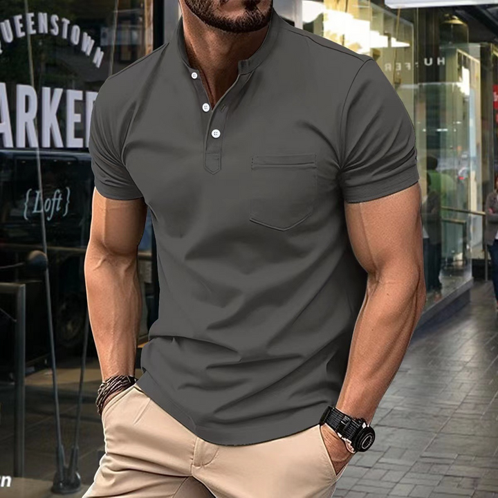 Stylowa koszulka polo dla mężczyzn z półkołnierzem zapewniająca elegancki wygląd