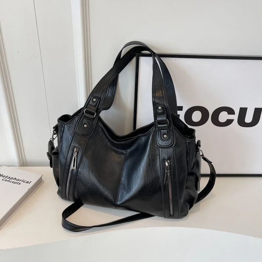 Malyna | Stijlvolle Casual Schoudertas met Rits en Verstelbare Band voor Comfort & Luxe