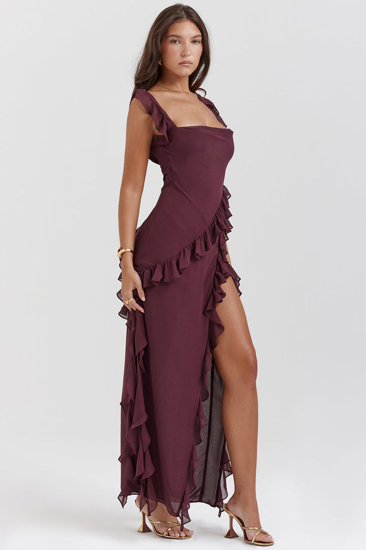 Vivia™ - Glamour i styl: elegancka długa sukienka