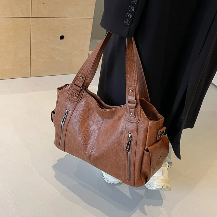 Malyna | Stijlvolle Casual Schoudertas met Rits en Verstelbare Band voor Comfort & Luxe