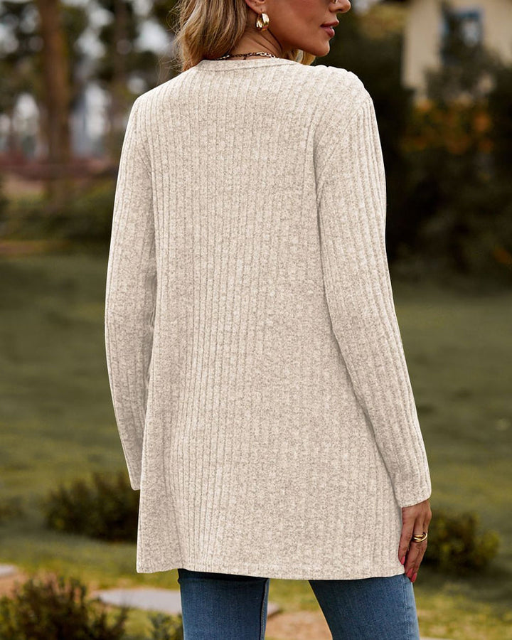 Elegancki damski kardigan z długim rękawem na każdą okazję