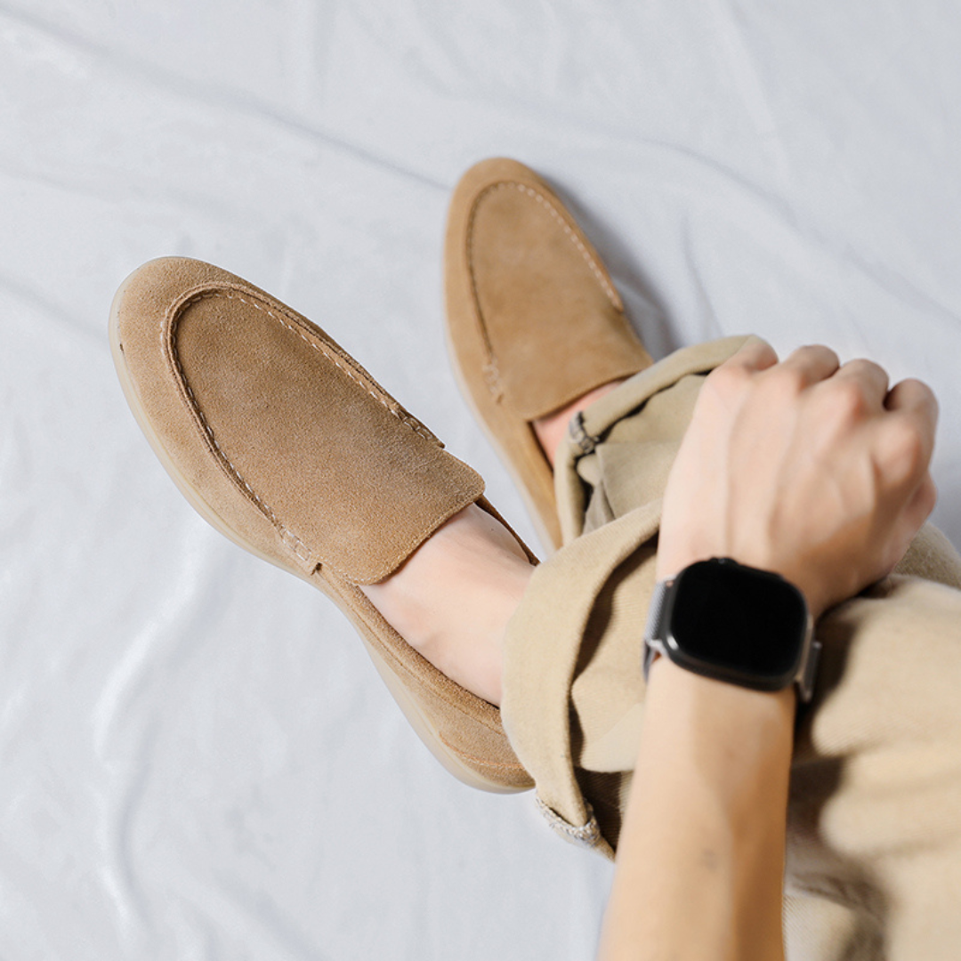 Eleganckie zamszowe loafersy męskie w nowoczesnym stylu Milano