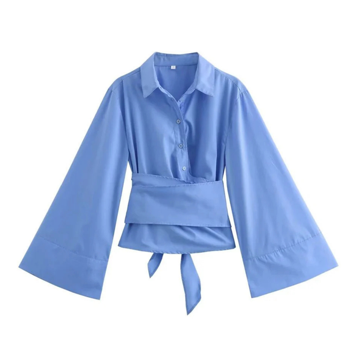Elegancka damska koszula kimono z długim rękawem zapewniająca stylowy wygląd