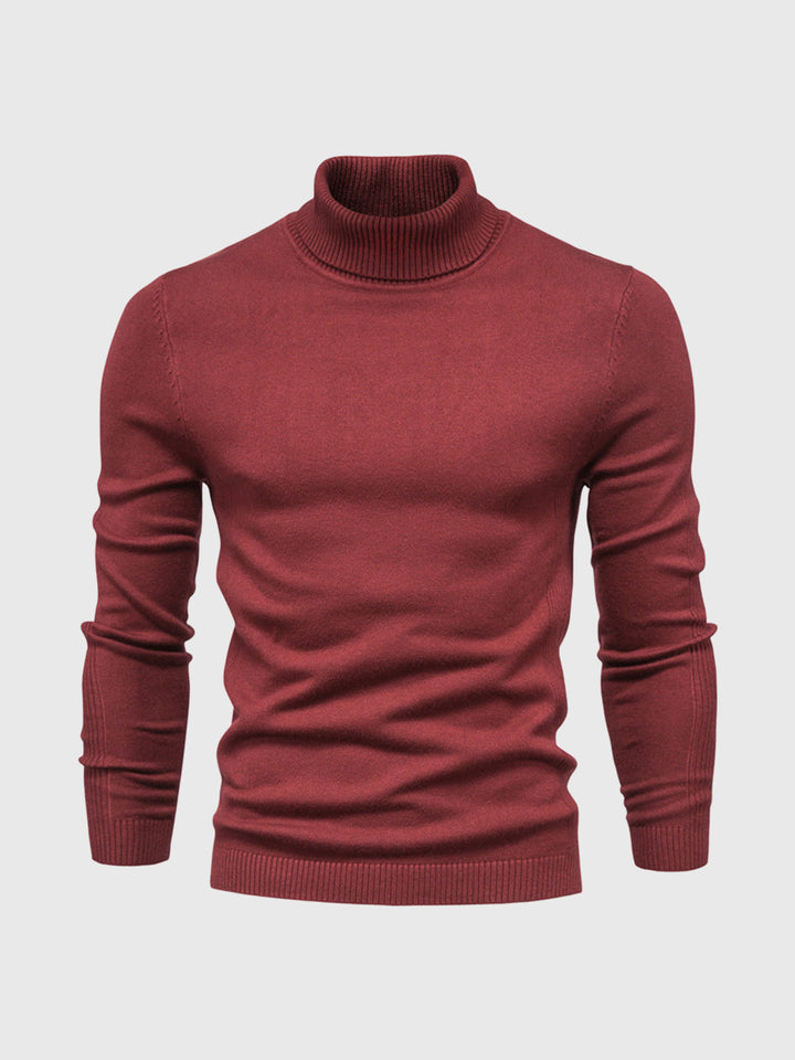 Męski sweter z golfem nadający się do prania, zapewniający wygodny styl