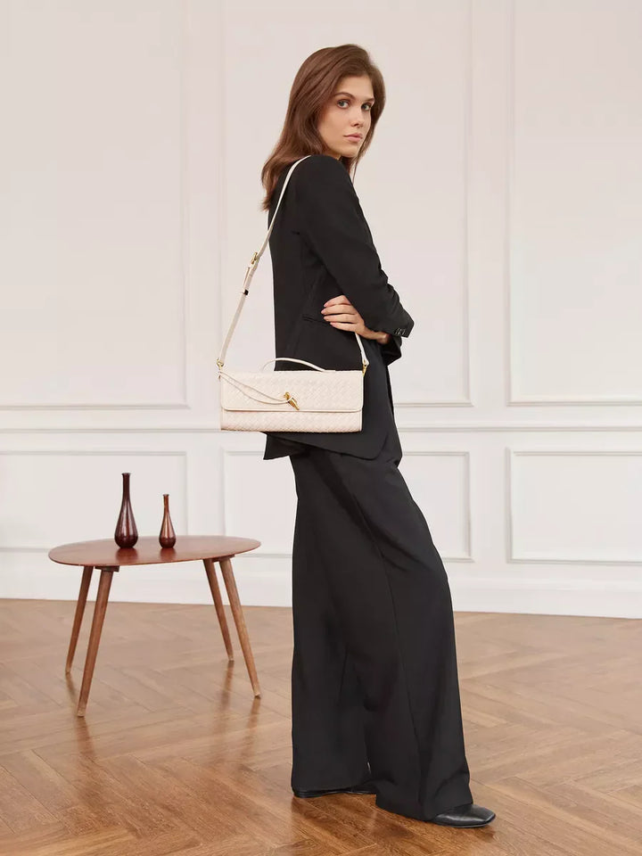 Vianey | Elegancka torba na ramię z tkaniny Ivoire Raffiné