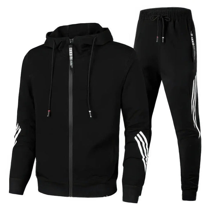 Męska sportowa 2-częściowa bluza i spodnie do biegania - wygodny i stylowy strój treningowy