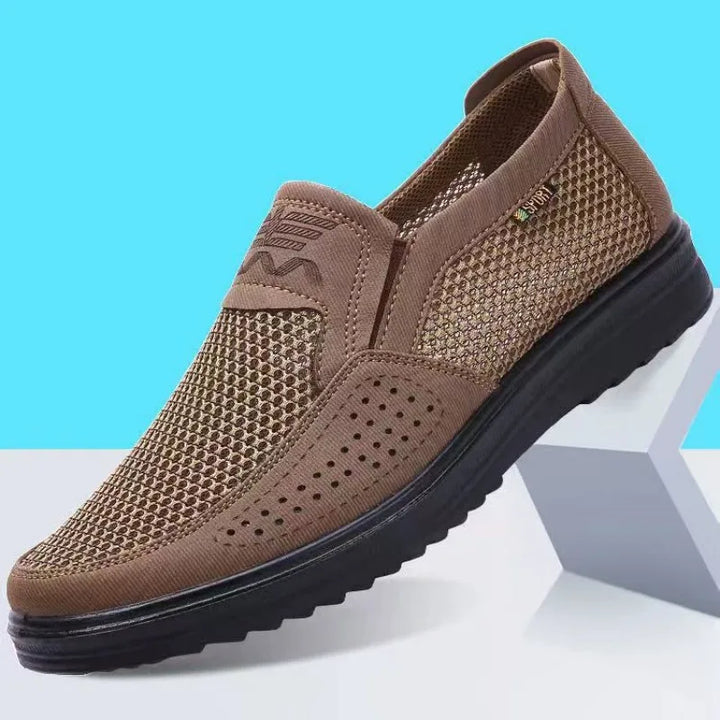 Oddychające skórzane loafersy męskie - stylowe i wygodne do noszenia na co dzień