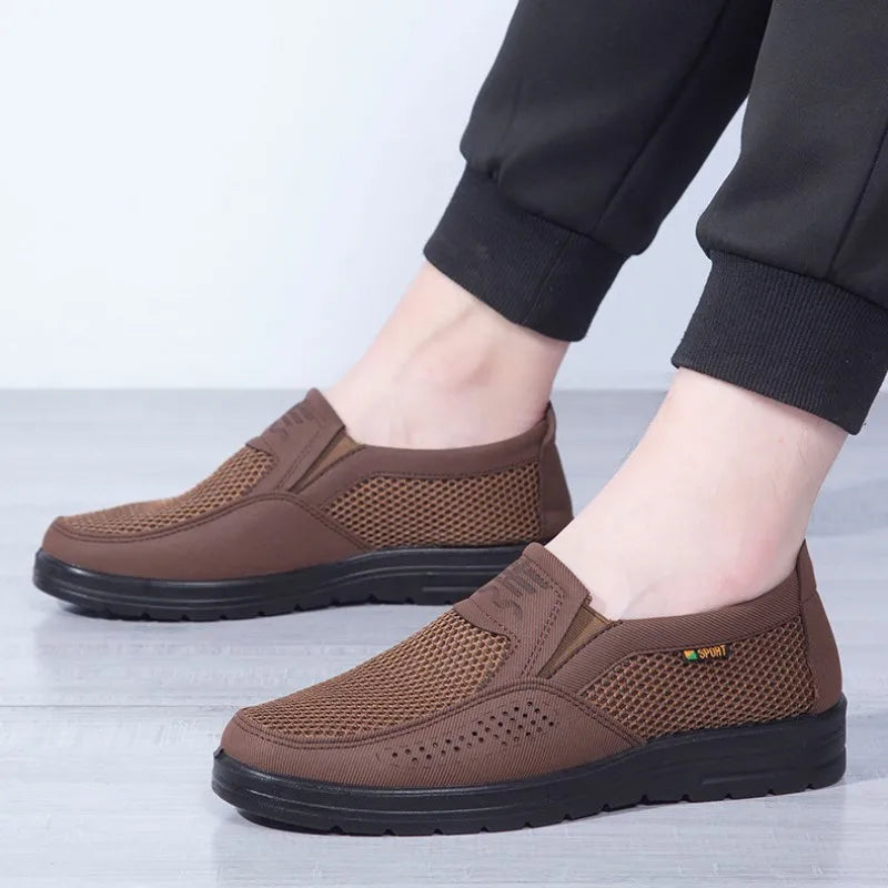 Oddychające skórzane loafersy męskie - stylowe i wygodne do noszenia na co dzień
