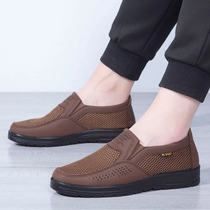 Oddychające skórzane loafersy męskie - stylowe i wygodne do noszenia na co dzień