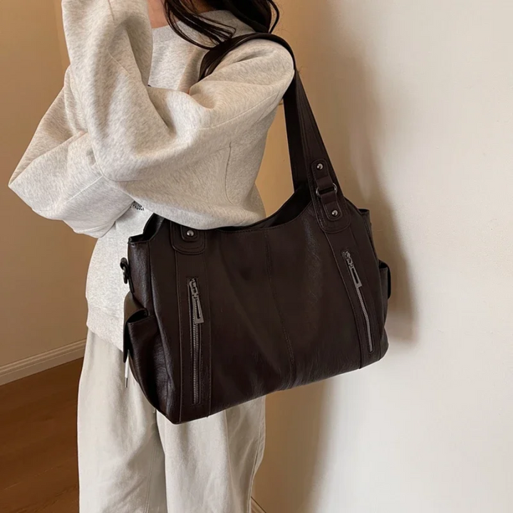 Malyna | Stijlvolle Casual Schoudertas met Rits en Verstelbare Band voor Comfort & Luxe