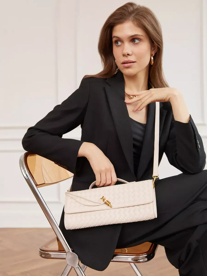 Vianey | Elegancka torba na ramię z tkaniny Ivoire Raffiné