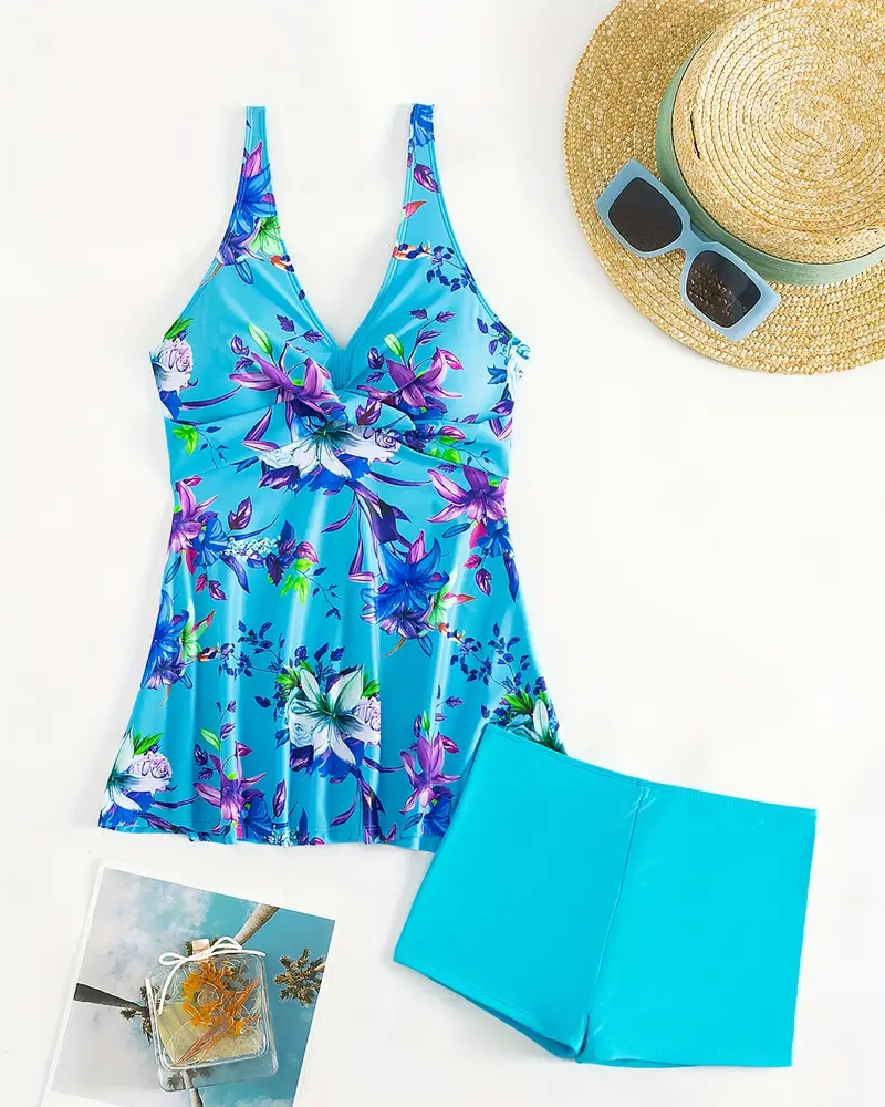 Feike | Stijlvolle Swimdress met Tropisch Bloemenprint voor een Chique Zomerlifestyle