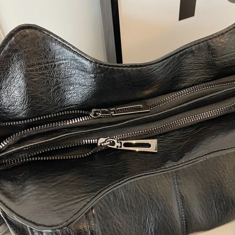 Malyna | Stijlvolle Casual Schoudertas met Rits en Verstelbare Band voor Comfort & Luxe