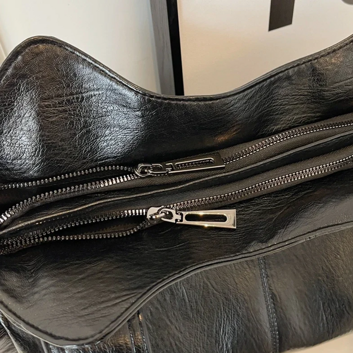 Malyna | Stijlvolle Casual Schoudertas met Rits en Verstelbare Band voor Comfort & Luxe