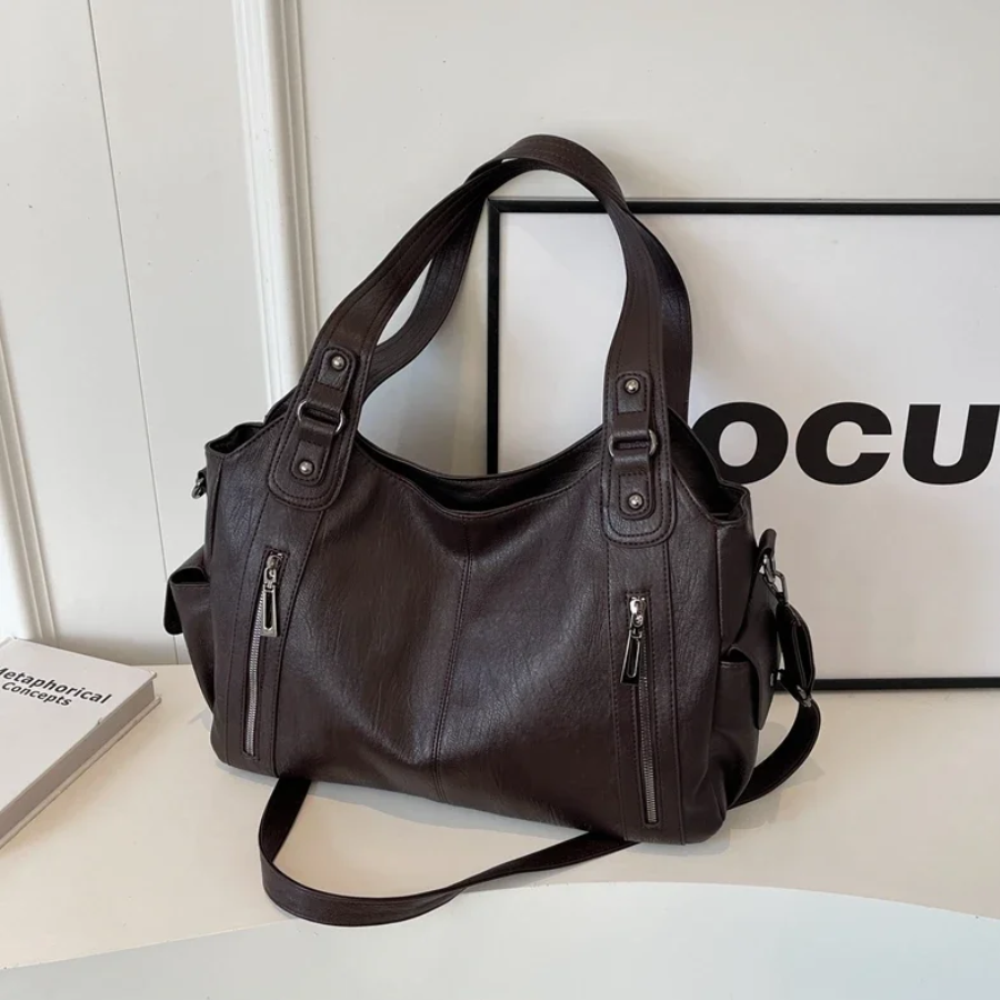 Malyna | Stijlvolle Casual Schoudertas met Rits en Verstelbare Band voor Comfort & Luxe