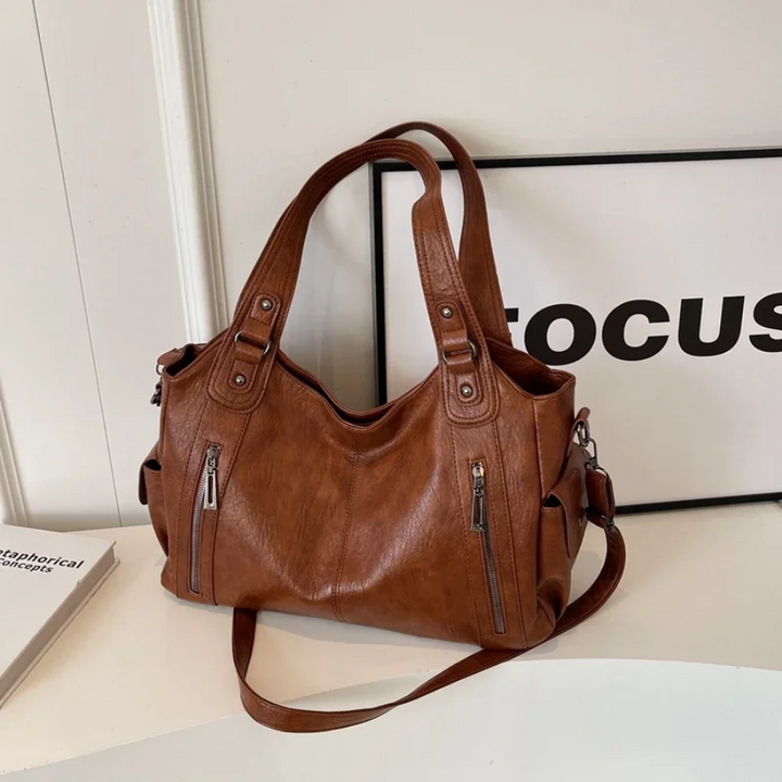 Malyna | Stijlvolle Casual Schoudertas met Rits en Verstelbare Band voor Comfort & Luxe