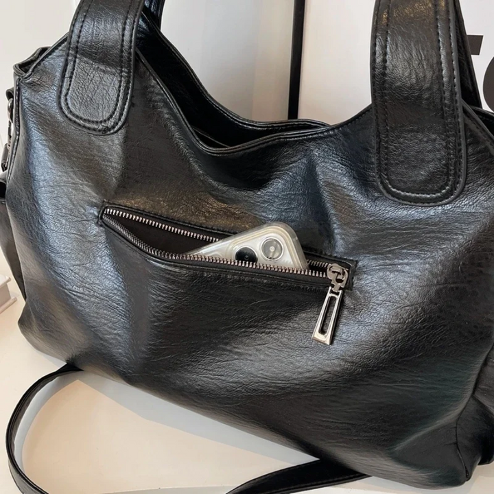 Malyna | Stijlvolle Casual Schoudertas met Rits en Verstelbare Band voor Comfort & Luxe