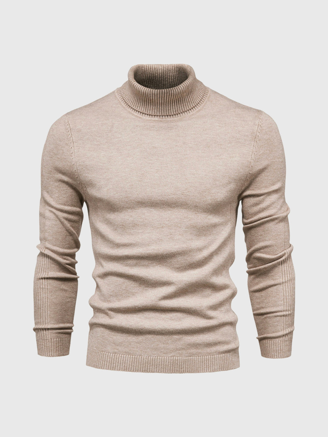 Męski sweter z golfem nadający się do prania, zapewniający wygodny styl