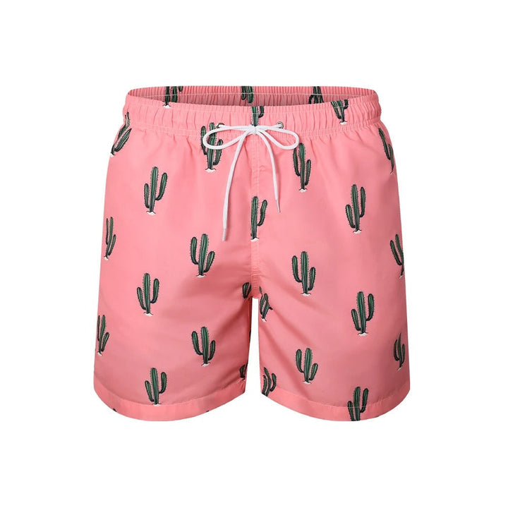 Stijlvolle roze zwemshort met trendy cactusprint - Brayden