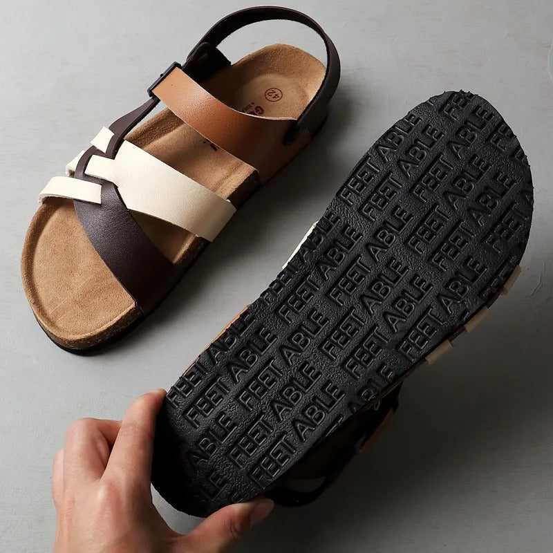 Kiefer - Eleganckie klasyczne skórzane sandały zapewniające stylowy komfort