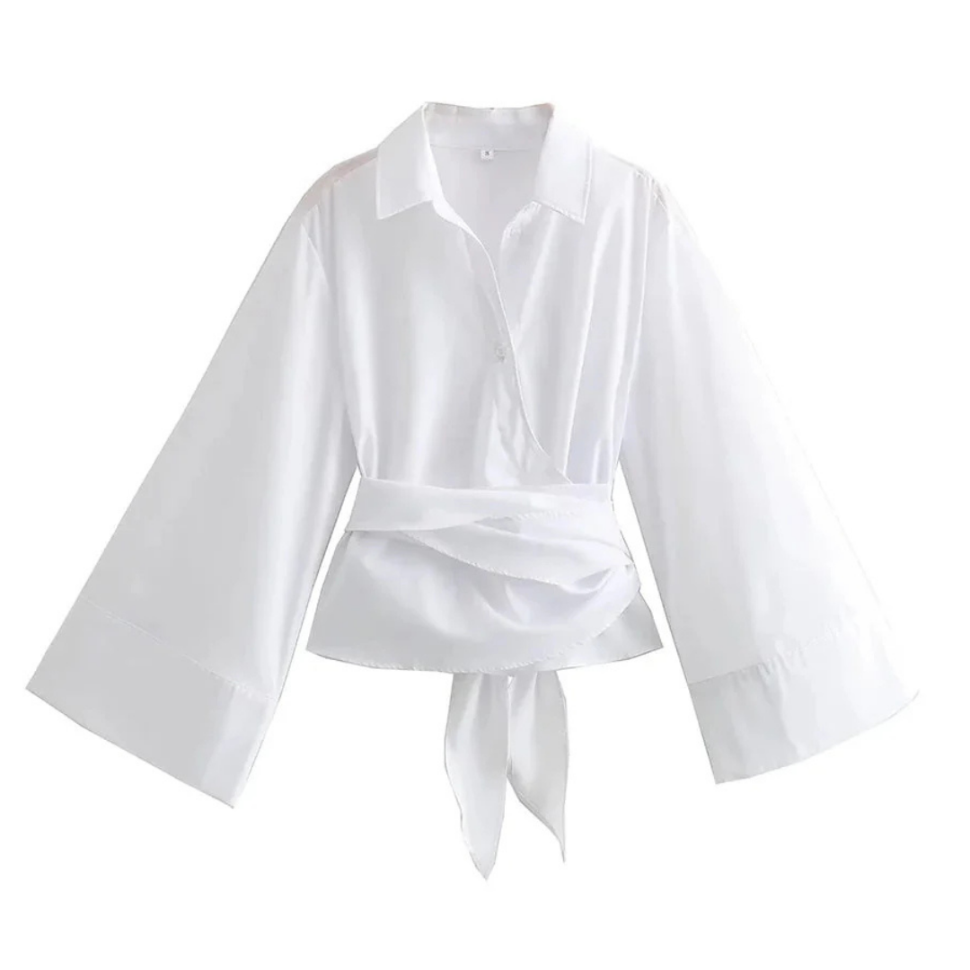 Elegancka damska koszula kimono z długim rękawem zapewniająca stylowy wygląd