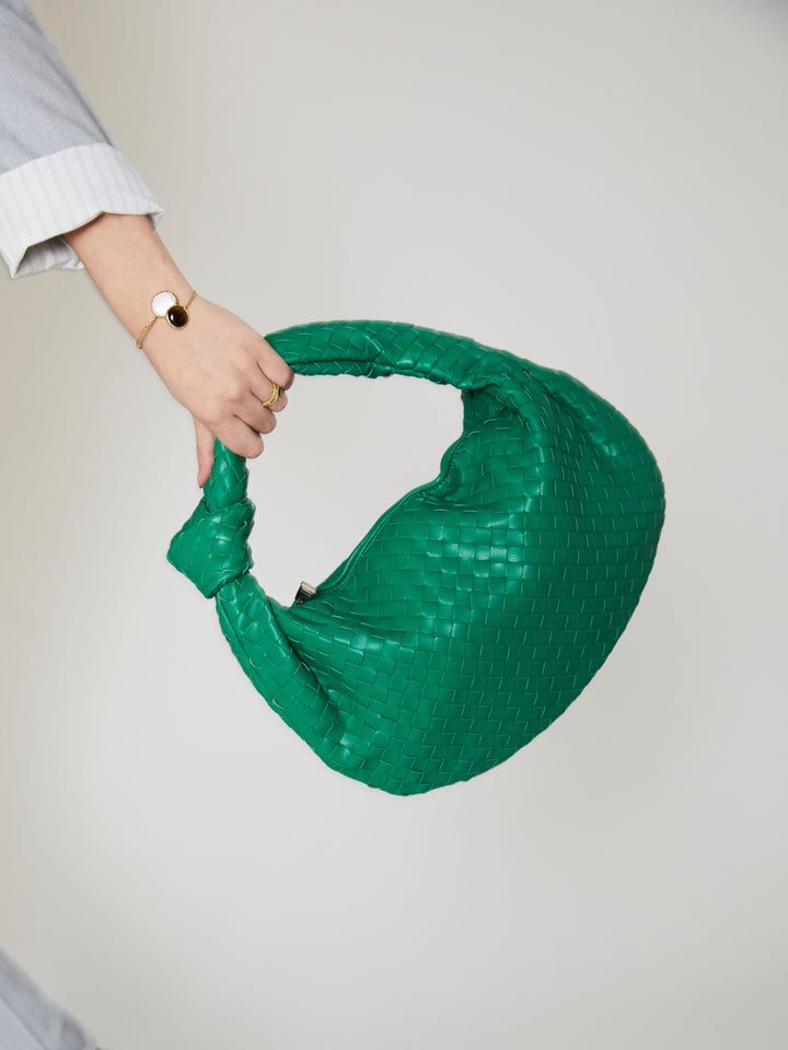 Viana | Élégante Pochette en Tissu Vert Émeraude Audacieux