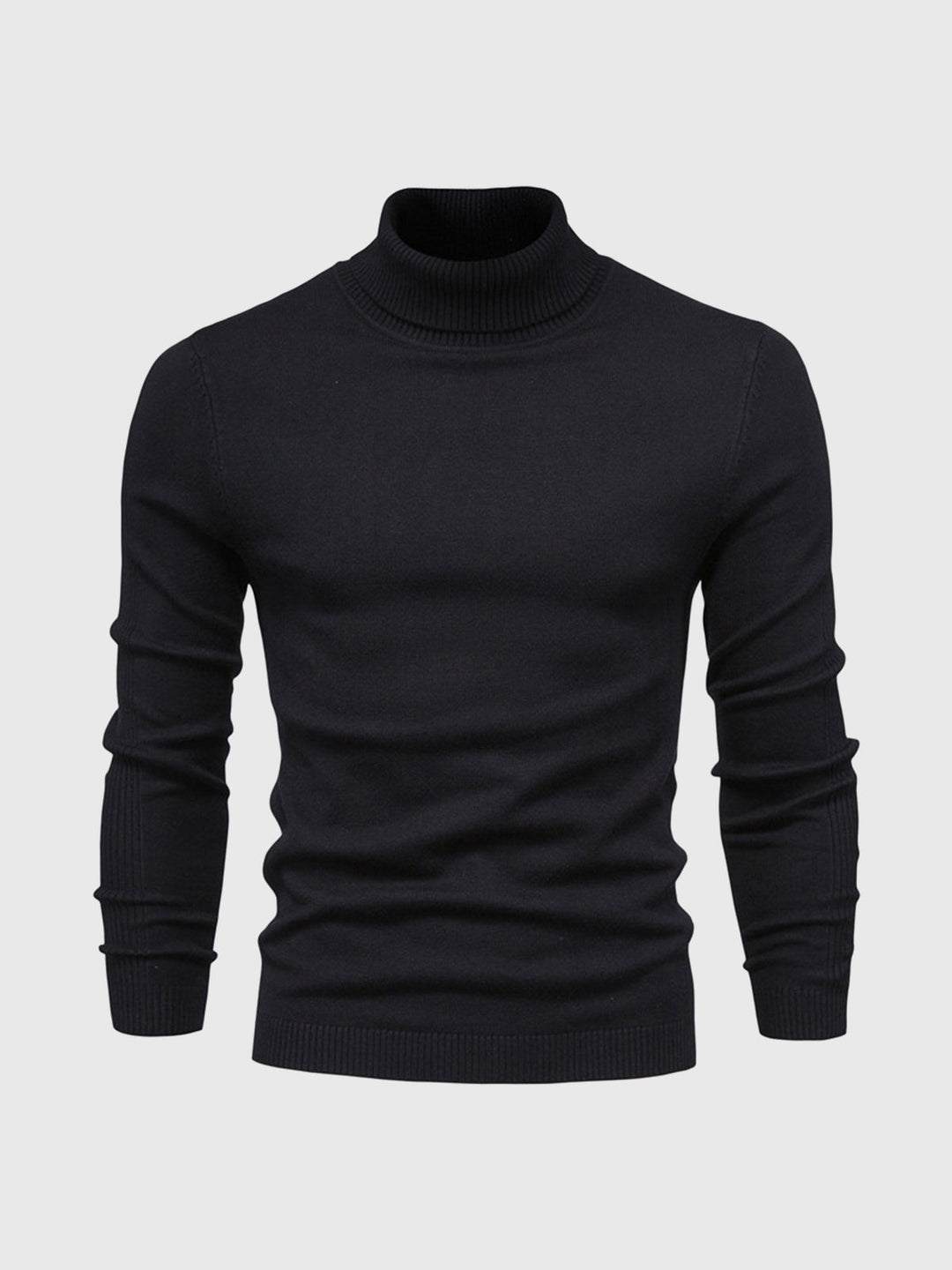 Męski sweter z golfem nadający się do prania, zapewniający wygodny styl