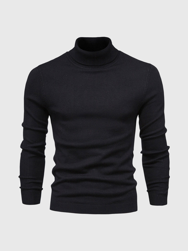 Męski sweter z golfem nadający się do prania, zapewniający wygodny styl