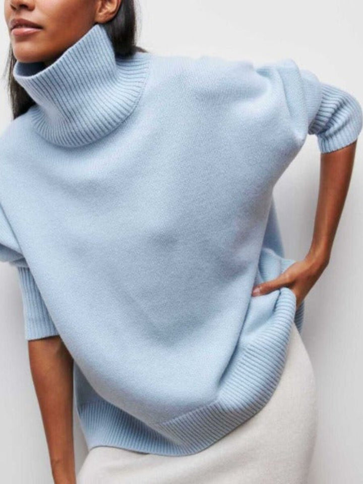 Stylowy damski sweter z golfem zapewniający wygodny i elegancki wygląd