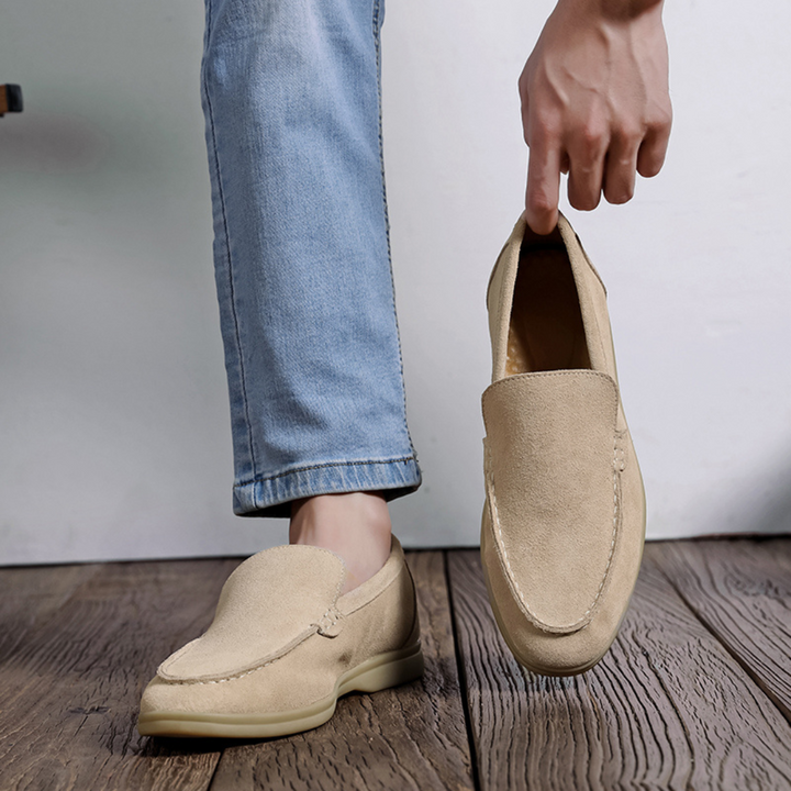 Eleganckie zamszowe loafersy męskie w nowoczesnym stylu Milano