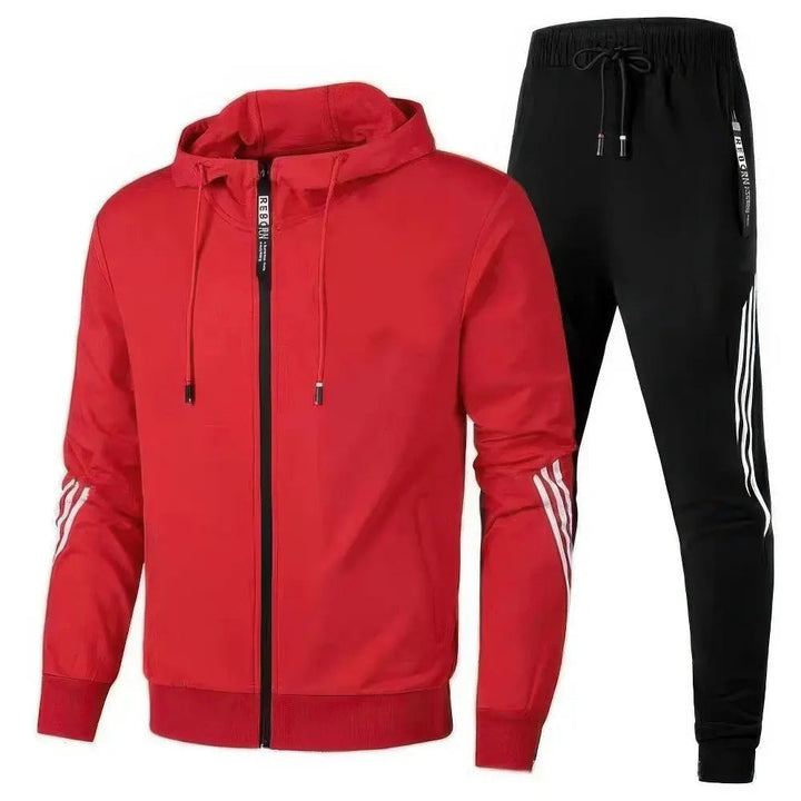 Męska sportowa 2-częściowa bluza i spodnie do biegania - wygodny i stylowy strój treningowy