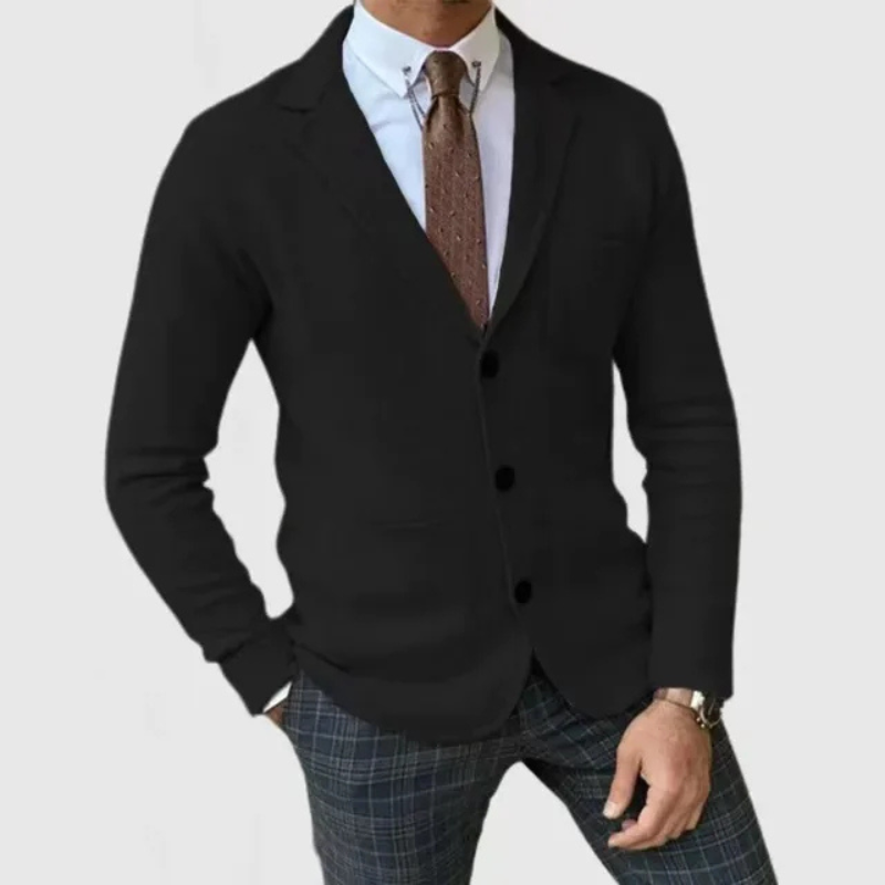 Elegancka marynarka męska slim fit z dzianiny o nowoczesnym wyglądzie
