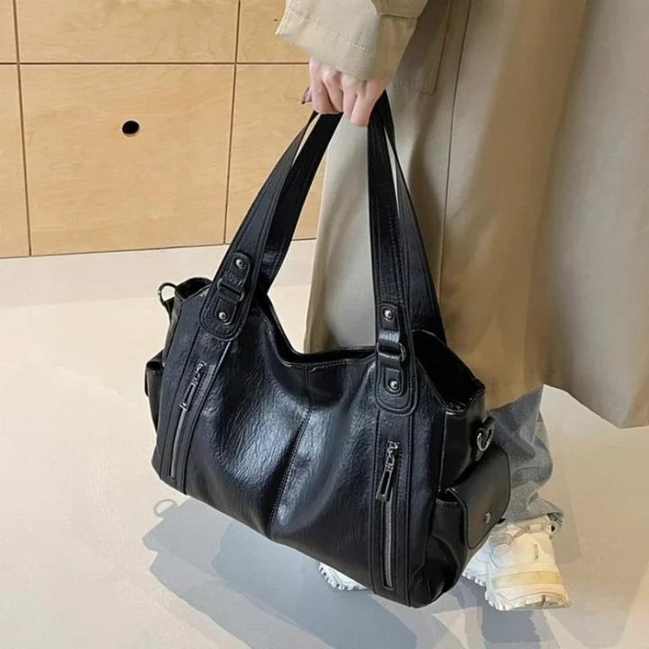 Malyna | Stijlvolle Casual Schoudertas met Rits en Verstelbare Band voor Comfort & Luxe