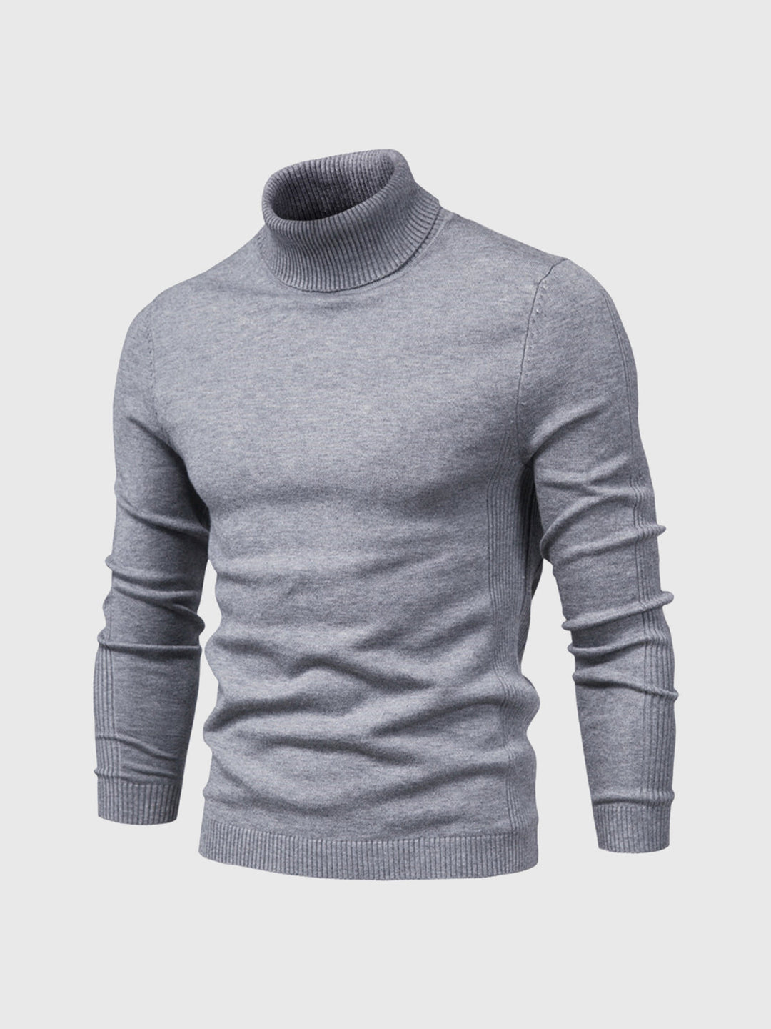 Męski sweter z golfem nadający się do prania, zapewniający wygodny styl