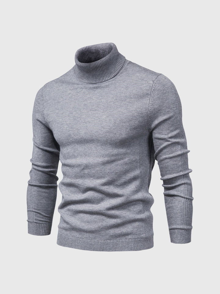 Męski sweter z golfem nadający się do prania, zapewniający wygodny styl