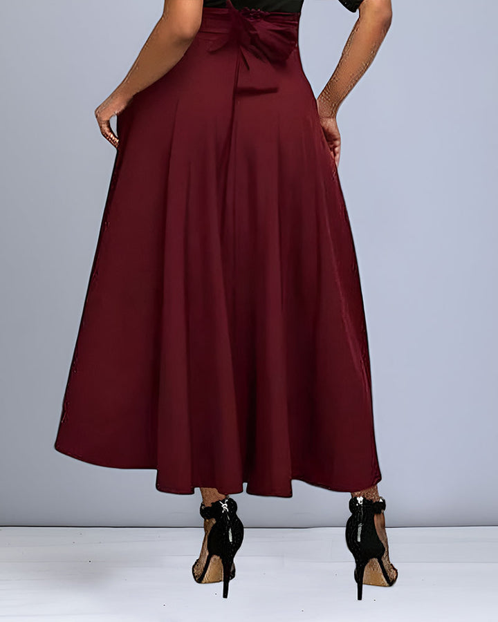 Dames Elegante Hoge Taille Lange Rok - Saphira