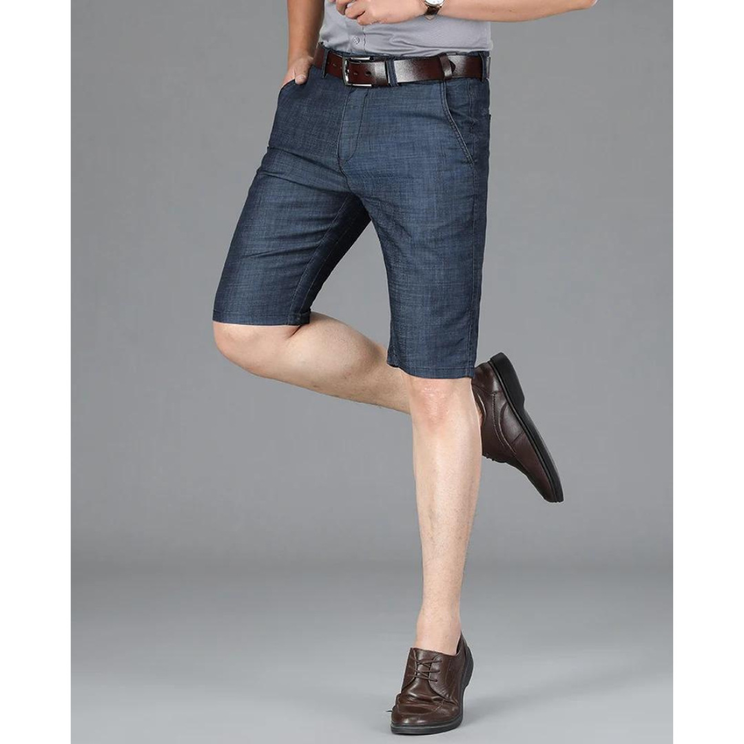 Eleganckie męskie szorty biznesowe zapewniające stylowy wygląd latem