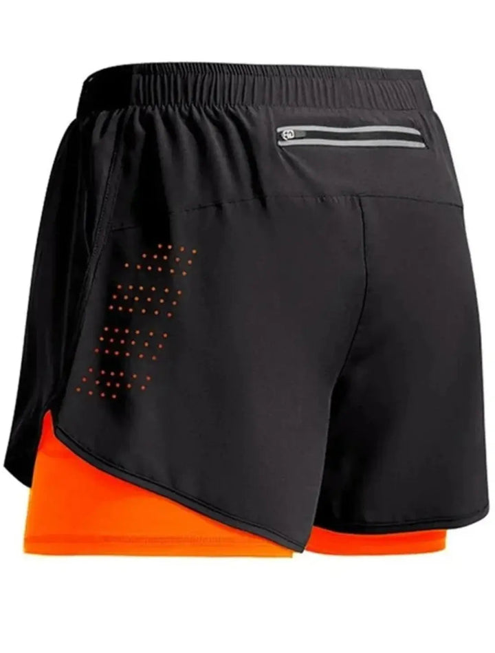 Męskie spodnie fitness 2 w 1 z praktycznymi kieszeniami - Lekkie i wygodne legginsy sportowe do aktywnego treningu | VIQA