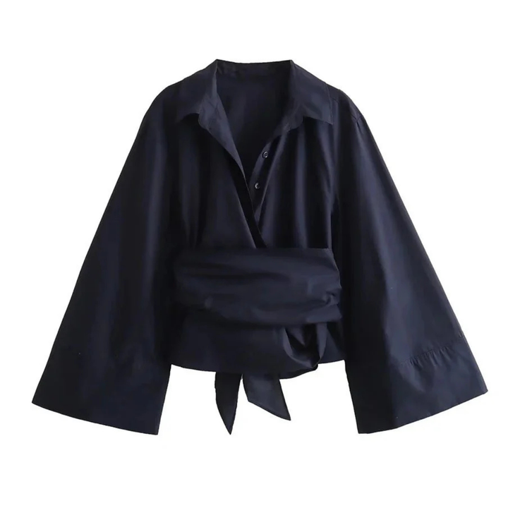 Elegancka damska koszula kimono z długim rękawem zapewniająca stylowy wygląd
