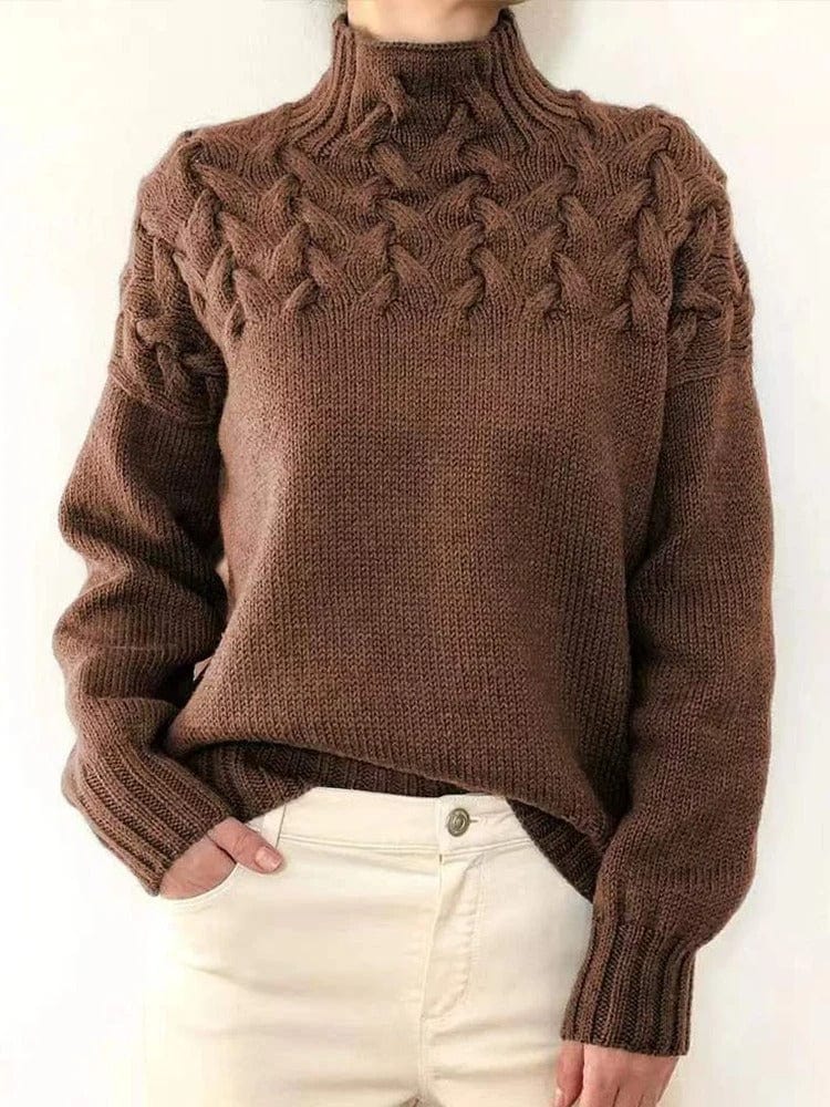 Stylowy damski sweter z golfem zapewniający wygodę i elegancję