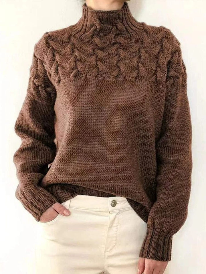 Stylowy damski sweter z golfem zapewniający wygodę i elegancję