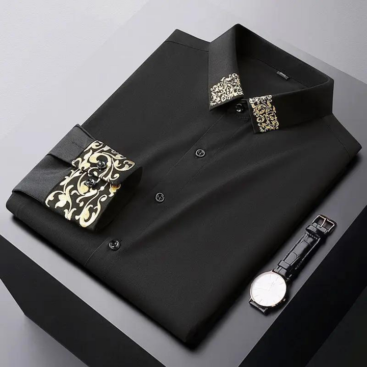 Elegancka koszula męska w stylowy japoński wzór