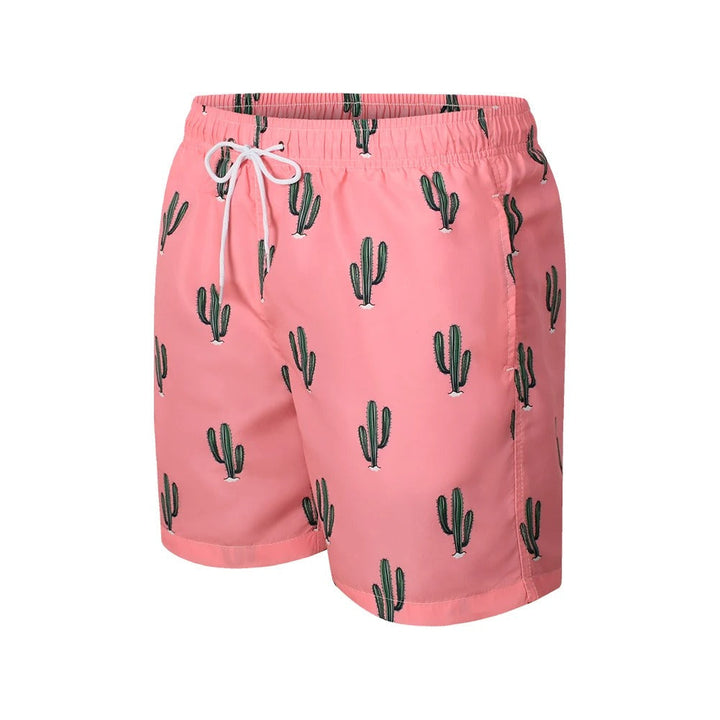 Stijlvolle roze zwemshort met trendy cactusprint - Brayden