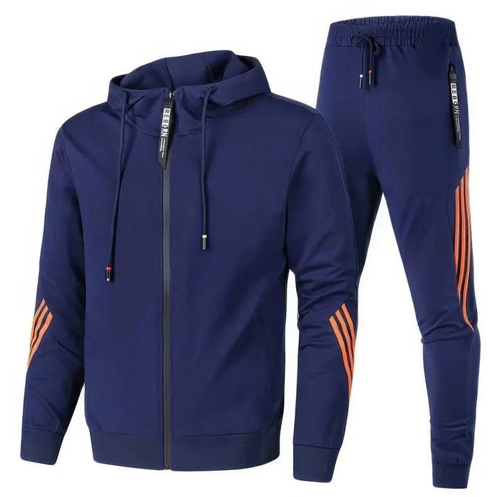 Męska sportowa 2-częściowa bluza i spodnie do biegania - wygodny i stylowy strój treningowy