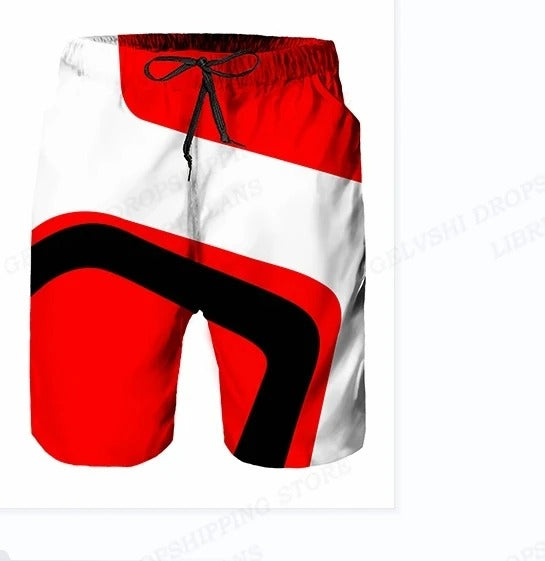 Eddie Moto Sport Print Heren Zwembroek - Stevig en Stijlvol voor de Avontuurlijke Zwemmer