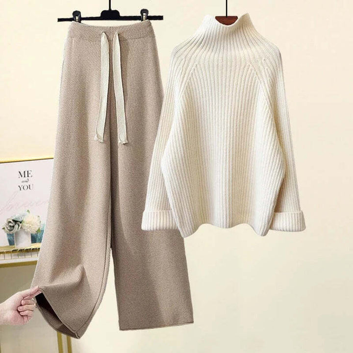 Elegante Set a Due Pezzi con Collo a Lupetto e Maniche Lunghe di Maria Grazia™ - Comfort e Stile Unici