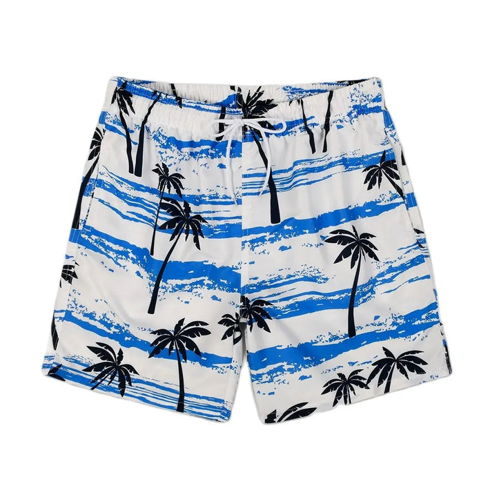 Stijlvolle witte zwemshort met trendy boomprint - Matias