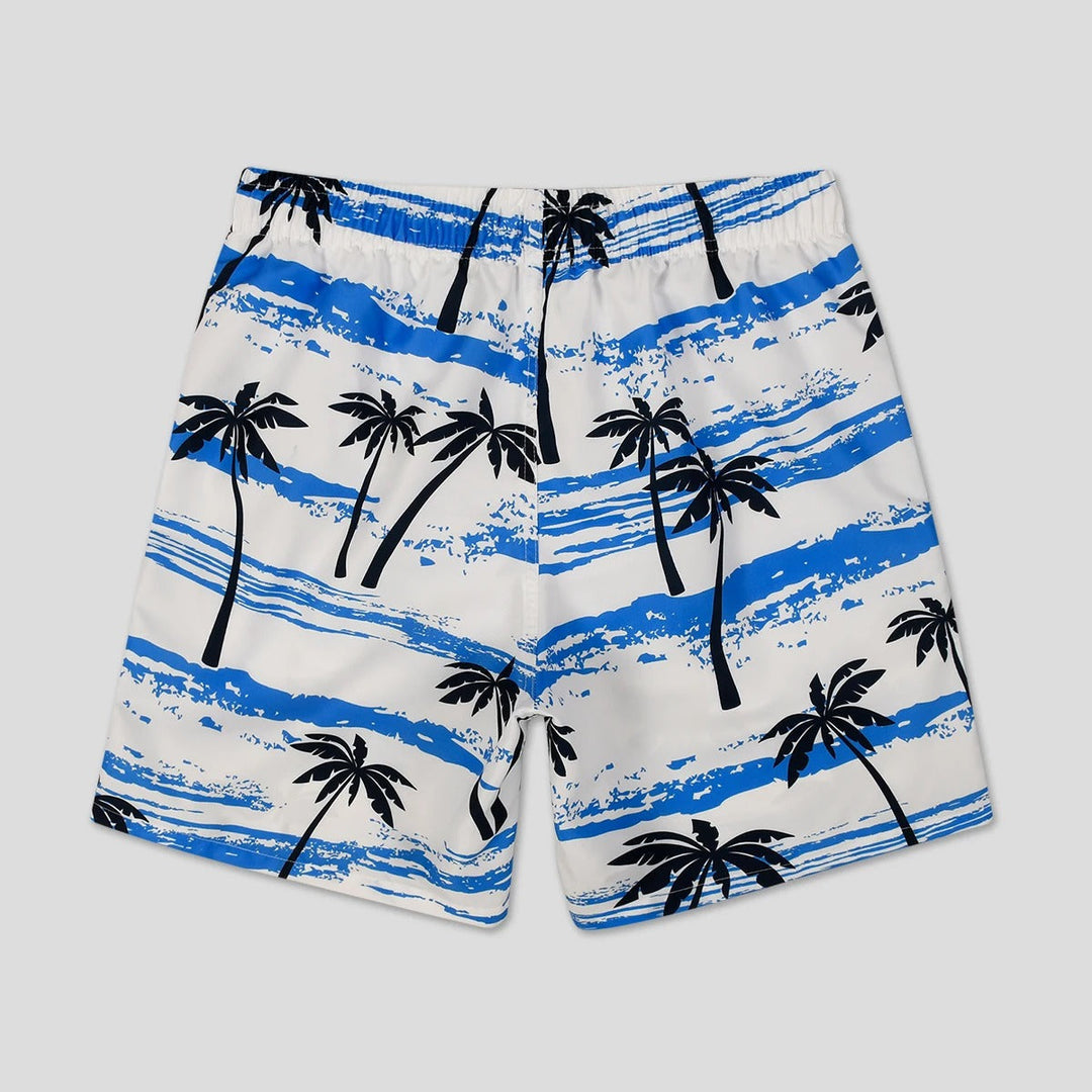 Stijlvolle witte zwemshort met trendy boomprint - Matias