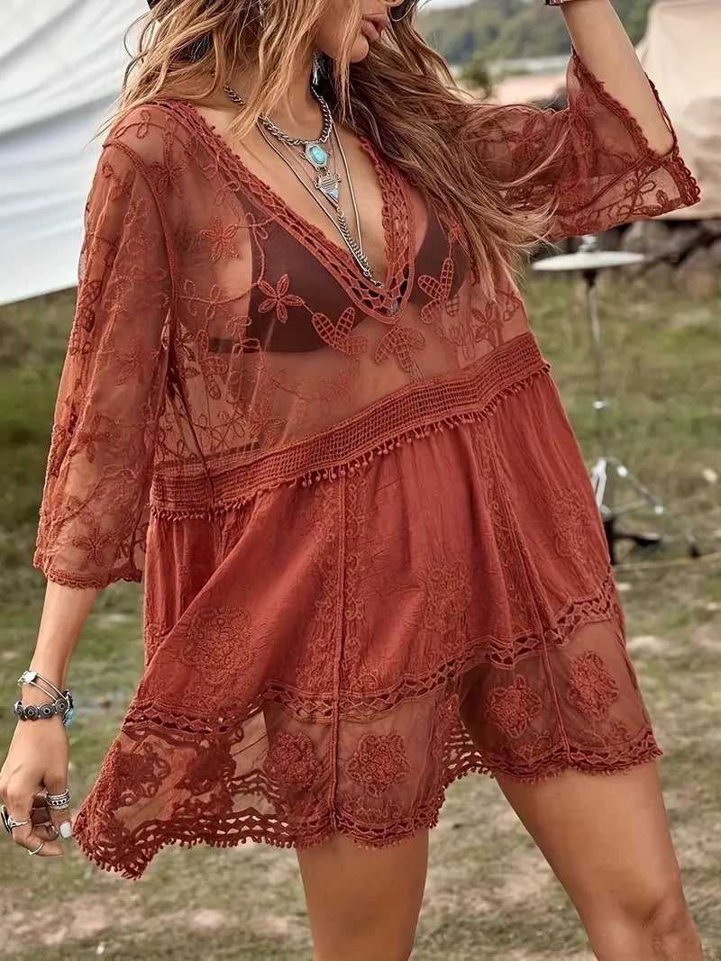 Damska tunika bikini - stylowa ochrona przeciwsłoneczna na idealny dzień na plaży